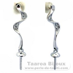 Aretes para perlas de 7 a 11 mm - Plata .925