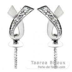 Aretes para perlas de 8 a 12 mm - Plata .925