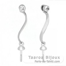 Aretes para perlas de 8 a 11 mm - Plata .925