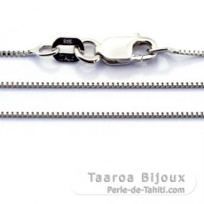 Cadena de Plata Rodio - Longitud = 50 cm / Dimetro = 0.6 mm