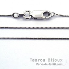 Cadena de Plata Rodio - Longitud = 45 cm / Dimetro = 0.7 mm