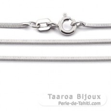 Cadena de Plata Rodio - Longitud = 40 cm / Dimetro = 1.2 mm