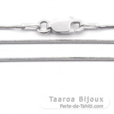 Cadena de Plata Rodio - Longitud = 45 cm / Dimetro = 0.9 mm