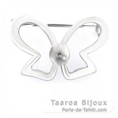 Broche de Plata para 1 Perla de 8 a 10 mm