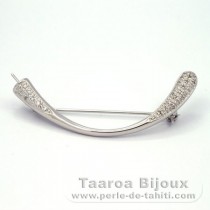 Broche de Plata para 1 Perla de 9.5 a 12 mm
