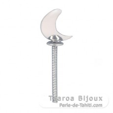 Colgante de Plata para 1 Perla de 9 a 14 mm